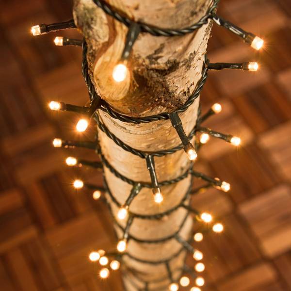 300 ravfarvede LED-lyskæder